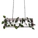 GLOBOSTAR® CLARITY 00963 Vintage Κρεμαστό Φωτιστικό Οροφής με Ντουί 6 x E27 AC 220-240V IP20 - Χάλκινο Εφέ Σκουριάς & Πράσινο - Μ78 x Π25 x Υ22cm