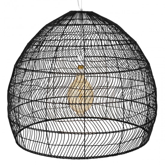 GLOBOSTAR® MALIBU 00966 Boho Κρεμαστό Φωτιστικό Οροφής με Ντουί 1 x E27 AC 220-240V IP20 - Μαύρο - Μ100 x Π100 x Y86cm GLOBOSTAR® MALIBU 00966 Boho Κρεμαστό Φωτιστικό Οροφής με Ντουί 1 x E27 AC 220-240V IP20 - Μαύρο - Μ100 x Π100 x Y86cm