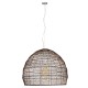 GLOBOSTAR® MALIBU 00967 Boho Κρεμαστό Φωτιστικό Οροφής με Ντουί 1 x E27 AC 220-240V IP20 - Καφέ - Μ100 x Π100 x Y86cm