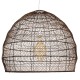 GLOBOSTAR® MALIBU 00967 Boho Κρεμαστό Φωτιστικό Οροφής με Ντουί 1 x E27 AC 220-240V IP20 - Καφέ - Μ100 x Π100 x Y86cm