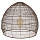 GLOBOSTAR® MALIBU 00967 Boho Κρεμαστό Φωτιστικό Οροφής με Ντουί 1 x E27 AC 220-240V IP20 - Καφέ - Μ100 x Π100 x Y86cm