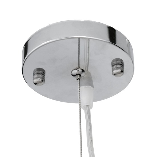 GLOBOSTAR® MALIBU 00967 Boho Κρεμαστό Φωτιστικό Οροφής με Ντουί 1 x E27 AC 220-240V IP20 - Καφέ - Μ100 x Π100 x Y86cm