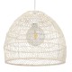 GLOBOSTAR® MALIBU 00968 Boho Κρεμαστό Φωτιστικό Οροφής με Ντουί 1 x E27 AC 220-240V IP20 - Μπεζ - Μ40 x Π40 x Υ35cm