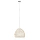 GLOBOSTAR® MALIBU 00968 Boho Κρεμαστό Φωτιστικό Οροφής με Ντουί 1 x E27 AC 220-240V IP20 - Μπεζ - Μ40 x Π40 x Υ35cm