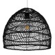 GLOBOSTAR® MALIBU 00969 Boho Κρεμαστό Φωτιστικό Οροφής με Ντουί 1 x E27 AC 220-240V IP20 - Μαύρο - Μ40 x Π40 x Υ35cm