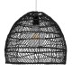 GLOBOSTAR® MALIBU 00969 Boho Κρεμαστό Φωτιστικό Οροφής με Ντουί 1 x E27 AC 220-240V IP20 - Μαύρο - Μ40 x Π40 x Υ35cm