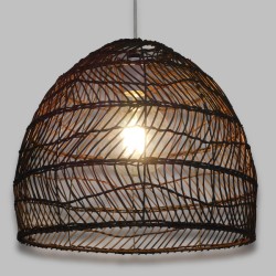 GLOBOSTAR® MALIBU 00970 Boho Κρεμαστό Φωτιστικό Οροφής με Ντουί 1 x E27 AC 220-240V IP20 - Καφέ - Μ40 x Π40 x Υ35cm GLOBOSTAR® MALIBU 00970 Boho Κρεμαστό Φωτιστικό Οροφής με Ντουί 1 x E27 AC 220-240V IP20 - Καφέ - Μ40 x Π40 x Υ35cm