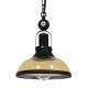 GLOBOSTAR® BILLIARD 00971 Vintage Κρεμαστό Φωτιστικό Οροφής με Ντουί 1 x E27 AC 220-240V IP20 - Mαύρο & Μελί - Μ25 x Π25 x Υ29cm