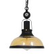 GLOBOSTAR® BILLIARD 00971 Vintage Κρεμαστό Φωτιστικό Οροφής με Ντουί 1 x E27 AC 220-240V IP20 - Mαύρο & Μελί - Μ25 x Π25 x Υ29cm