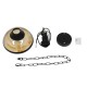 GLOBOSTAR® BILLIARD 00971 Vintage Κρεμαστό Φωτιστικό Οροφής με Ντουί 1 x E27 AC 220-240V IP20 - Mαύρο & Μελί - Μ25 x Π25 x Υ29cm