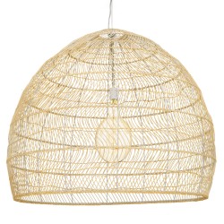 GLOBOSTAR® MALIBU 00974 Boho Κρεμαστό Φωτιστικό Οροφής με Ντουί 1 x E27 AC 220-240V IP20 - Μπεζ - Μ100 x Π100 x Y86cm