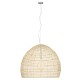 GLOBOSTAR® MALIBU 00974 Boho Κρεμαστό Φωτιστικό Οροφής με Ντουί 1 x E27 AC 220-240V IP20 - Μπεζ - Μ100 x Π100 x Y86cm