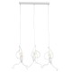 GLOBOSTAR® LITTLE MAN 00981 Μοντέρνο Κρεμαστό Φωτιστικό Οροφής με Ντουί 3 x E27 AC 220-240V IP20 - Λευκό - Μ70 x Π10 x Υ105cm GLOBOSTAR® LITTLE MAN 00981 Μοντέρνο Κρεμαστό Φωτιστικό Οροφής με Ντουί 3 x E27 AC 220-240V IP20 - Λευκό - Μ70 x Π10 x Υ105cm