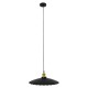 GLOBOSTAR® MARGI 00982 Vintage Κρεμαστό Φωτιστικό Οροφής με Ντουί 1 x E27 AC 220-240V IP20 - Μαύρο & Χρυσό - Μ40 x Π40 x Y15cm