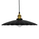 GLOBOSTAR® MARGI 00982 Vintage Κρεμαστό Φωτιστικό Οροφής με Ντουί 1 x E27 AC 220-240V IP20 - Μαύρο & Χρυσό - Μ40 x Π40 x Y15cm