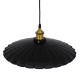 GLOBOSTAR® MARGI 00982 Vintage Κρεμαστό Φωτιστικό Οροφής με Ντουί 1 x E27 AC 220-240V IP20 - Μαύρο & Χρυσό - Μ40 x Π40 x Y15cm
