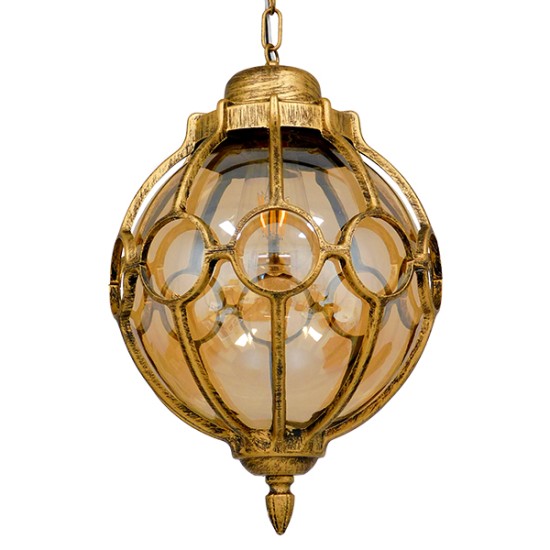 GLOBOSTAR® ETOILE 00987 Vintage Κρεμαστό Φωτιστικό Οροφής με Ντουί 1 x E27 AC 220-240V IP20 - Μπρούτζινο Εφέ Σκουριάς & Μελί - Μ28 x Π28 x Y38cm GLOBOSTAR® ETOILE 00987 Vintage Κρεμαστό Φωτιστικό Οροφής με Ντουί 1 x E27 AC 220-240V IP20 - Μπρούτζινο Εφέ Σκουριάς & Μελί - Μ28 x Π28 x Y38cm