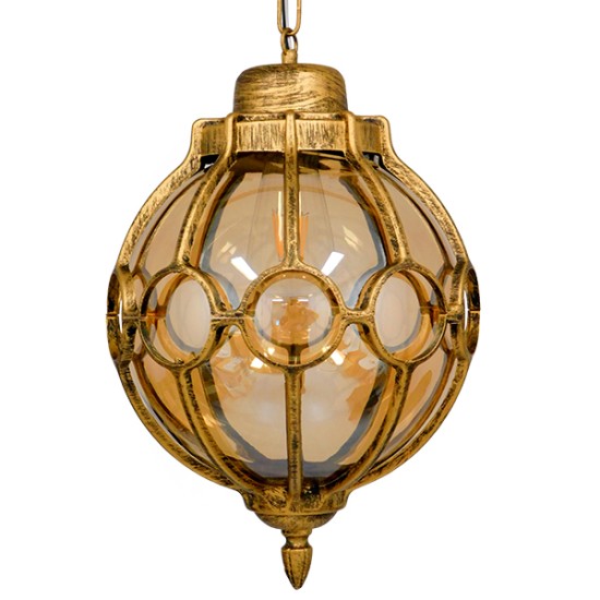 GLOBOSTAR® ETOILE 00987 Vintage Κρεμαστό Φωτιστικό Οροφής με Ντουί 1 x E27 AC 220-240V IP20 - Μπρούτζινο Εφέ Σκουριάς & Μελί - Μ28 x Π28 x Y38cm GLOBOSTAR® ETOILE 00987 Vintage Κρεμαστό Φωτιστικό Οροφής με Ντουί 1 x E27 AC 220-240V IP20 - Μπρούτζινο Εφέ Σκουριάς & Μελί - Μ28 x Π28 x Y38cm