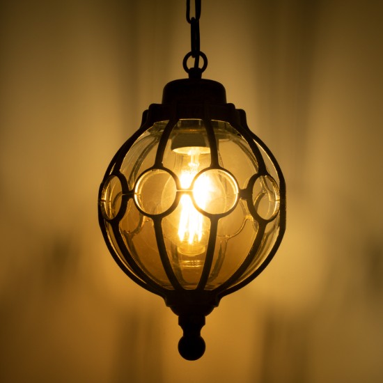 GLOBOSTAR® ETOILE 00988 Vintage Κρεμαστό Φωτιστικό Οροφής με Ντουί 1 x E27 AC 220-240V IP20 - Μπρούτζινο Εφέ Σκουριάς & Μελί - Μ18 x Π18 x Y27cm GLOBOSTAR® ETOILE 00988 Vintage Κρεμαστό Φωτιστικό Οροφής με Ντουί 1 x E27 AC 220-240V IP20 - Μπρούτζινο Εφέ Σκουριάς & Μελί - Μ18 x Π18 x Y27cm