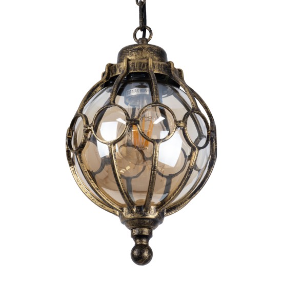 GLOBOSTAR® ETOILE 00988 Vintage Κρεμαστό Φωτιστικό Οροφής με Ντουί 1 x E27 AC 220-240V IP20 - Μπρούτζινο Εφέ Σκουριάς & Μελί - Μ18 x Π18 x Y27cm GLOBOSTAR® ETOILE 00988 Vintage Κρεμαστό Φωτιστικό Οροφής με Ντουί 1 x E27 AC 220-240V IP20 - Μπρούτζινο Εφέ Σκουριάς & Μελί - Μ18 x Π18 x Y27cm
