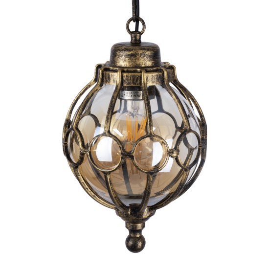 GLOBOSTAR® ETOILE 00988 Vintage Κρεμαστό Φωτιστικό Οροφής με Ντουί 1 x E27 AC 220-240V IP20 - Μπρούτζινο Εφέ Σκουριάς & Μελί - Μ18 x Π18 x Y27cm GLOBOSTAR® ETOILE 00988 Vintage Κρεμαστό Φωτιστικό Οροφής με Ντουί 1 x E27 AC 220-240V IP20 - Μπρούτζινο Εφέ Σκουριάς & Μελί - Μ18 x Π18 x Y27cm