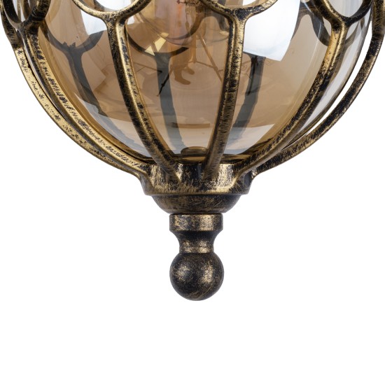 GLOBOSTAR® ETOILE 00988 Vintage Κρεμαστό Φωτιστικό Οροφής με Ντουί 1 x E27 AC 220-240V IP20 - Μπρούτζινο Εφέ Σκουριάς & Μελί - Μ18 x Π18 x Y27cm GLOBOSTAR® ETOILE 00988 Vintage Κρεμαστό Φωτιστικό Οροφής με Ντουί 1 x E27 AC 220-240V IP20 - Μπρούτζινο Εφέ Σκουριάς & Μελί - Μ18 x Π18 x Y27cm