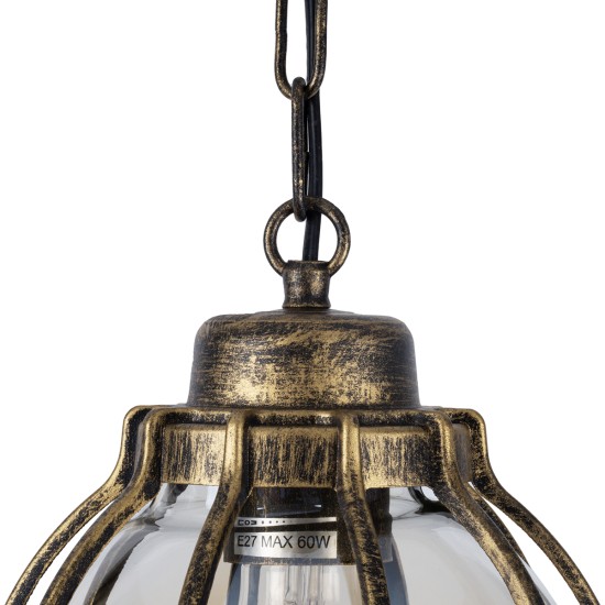 GLOBOSTAR® ETOILE 00988 Vintage Κρεμαστό Φωτιστικό Οροφής με Ντουί 1 x E27 AC 220-240V IP20 - Μπρούτζινο Εφέ Σκουριάς & Μελί - Μ18 x Π18 x Y27cm GLOBOSTAR® ETOILE 00988 Vintage Κρεμαστό Φωτιστικό Οροφής με Ντουί 1 x E27 AC 220-240V IP20 - Μπρούτζινο Εφέ Σκουριάς & Μελί - Μ18 x Π18 x Y27cm