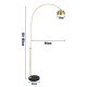 GLOBOSTAR® PRAGUE 00991 Μοντέρνο Επιδαπέδιο Φωτιστικό με Ντουί 1 x E27 AC 220-240V IP20 - Χρυσό & Μαύρο - Μ90 x Π29.5 x Υ180cm