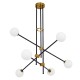 GLOBOSTAR® VELVET 00994 Μοντέρνο Κρεμαστό Φωτιστικό Οροφής με Ντουί 6 x G9 AC 220-240V IP20 - Πολύχρωμο - Μ80 x Π80 x Υ85cm GLOBOSTAR® VELVET 00994 Μοντέρνο Κρεμαστό Φωτιστικό Οροφής με Ντουί 6 x G9 AC 220-240V IP20 - Πολύχρωμο - Μ80 x Π80 x Υ85cm