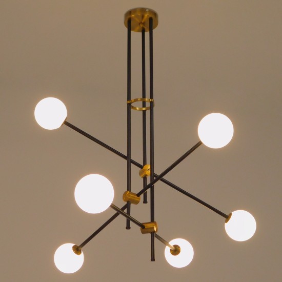 GLOBOSTAR® VELVET 00994 Μοντέρνο Κρεμαστό Φωτιστικό Οροφής με Ντουί 6 x G9 AC 220-240V IP20 - Πολύχρωμο - Μ80 x Π80 x Υ85cm GLOBOSTAR® VELVET 00994 Μοντέρνο Κρεμαστό Φωτιστικό Οροφής με Ντουί 6 x G9 AC 220-240V IP20 - Πολύχρωμο - Μ80 x Π80 x Υ85cm