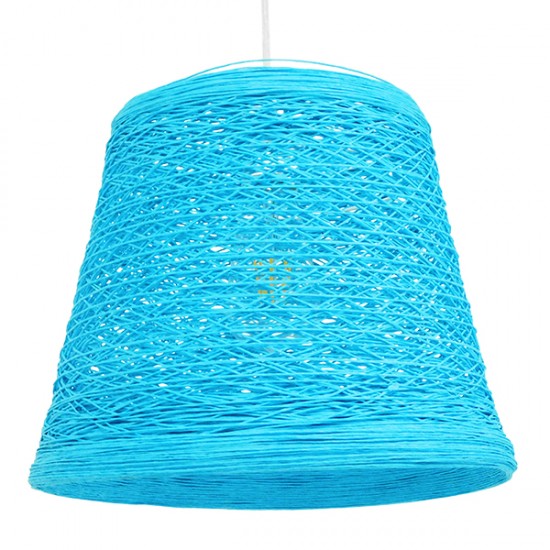 GLOBOSTAR® PLAYROOM 00995 Vintage Κρεμαστό Φωτιστικό Οροφής με Ντουί 1 x E27 AC 220-240V IP20 - Μπλε - Μ32 x Π32 x Υ27cm GLOBOSTAR® PLAYROOM 00995 Vintage Κρεμαστό Φωτιστικό Οροφής με Ντουί 1 x E27 AC 220-240V IP20 - Μπλε - Μ32 x Π32 x Υ27cm