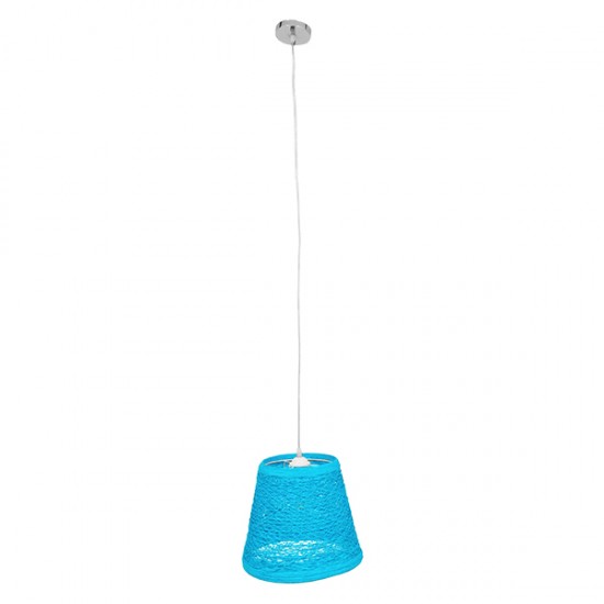 GLOBOSTAR® PLAYROOM 00995 Vintage Κρεμαστό Φωτιστικό Οροφής με Ντουί 1 x E27 AC 220-240V IP20 - Μπλε - Μ32 x Π32 x Υ27cm GLOBOSTAR® PLAYROOM 00995 Vintage Κρεμαστό Φωτιστικό Οροφής με Ντουί 1 x E27 AC 220-240V IP20 - Μπλε - Μ32 x Π32 x Υ27cm