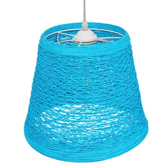 GLOBOSTAR® PLAYROOM 00995 Vintage Κρεμαστό Φωτιστικό Οροφής με Ντουί 1 x E27 AC 220-240V IP20 - Μπλε - Μ32 x Π32 x Υ27cm GLOBOSTAR® PLAYROOM 00995 Vintage Κρεμαστό Φωτιστικό Οροφής με Ντουί 1 x E27 AC 220-240V IP20 - Μπλε - Μ32 x Π32 x Υ27cm