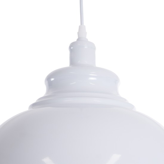 GLOBOSTAR® ANDY 00999 Μοντέρνο Κρεμαστό Φωτιστικό Οροφής με Ντουί 1 x E27 AC 220-240V IP20 - Λευκό & Χρυσό - Μ35 x Π35 x Υ28cm GLOBOSTAR® ANDY 00999 Μοντέρνο Κρεμαστό Φωτιστικό Οροφής με Ντουί 1 x E27 AC 220-240V IP20 - Λευκό & Χρυσό - Μ35 x Π35 x Υ28cm