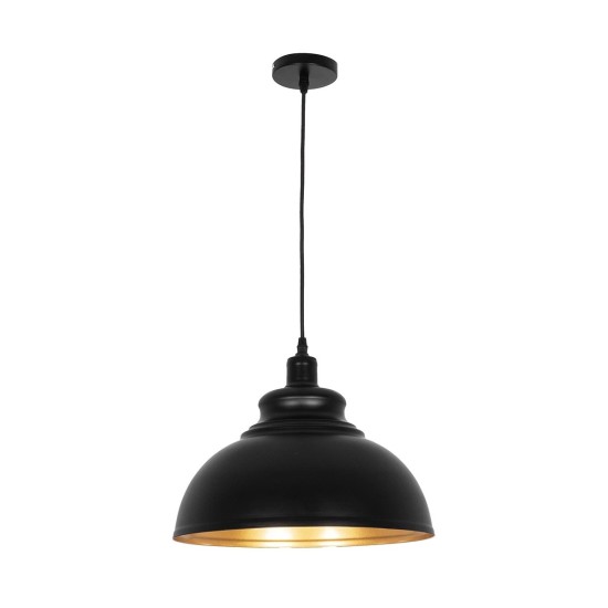 GLOBOSTAR® ANDY 01000 Μοντέρνο Κρεμαστό Φωτιστικό Οροφής με Ντουί 1 x E27 AC 220-240V IP20 - Μαύρο & Χρυσό - Μ35 x Π35 x Υ28cm GLOBOSTAR® ANDY 01000 Μοντέρνο Κρεμαστό Φωτιστικό Οροφής με Ντουί 1 x E27 AC 220-240V IP20 - Μαύρο & Χρυσό - Μ35 x Π35 x Υ28cm