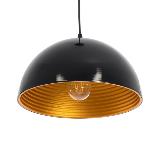 GLOBOSTAR® MEDEA 01004 Μοντέρνο Κρεμαστό Φωτιστικό Οροφής με Ντουί 1 x E27 AC 220-240V IP20 - Μαύρο & Χρυσό - Μ30 x Π30 x Υ16cm GLOBOSTAR® MEDEA 01004 Μοντέρνο Κρεμαστό Φωτιστικό Οροφής με Ντουί 1 x E27 AC 220-240V IP20 - Μαύρο & Χρυσό - Μ30 x Π30 x Υ16cm