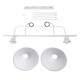 GLOBOSTAR® REGAL 01008 Vintage Φωτιστικό Οροφής με Ντουί 2 x E27 AC 220-240V IP20 - Λευκό - Μ80 x Π26 x Υ82cm