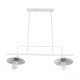 GLOBOSTAR® REGAL 01008 Vintage Φωτιστικό Οροφής με Ντουί 2 x E27 AC 220-240V IP20 - Λευκό - Μ80 x Π26 x Υ82cm