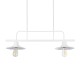 GLOBOSTAR® REGAL 01008 Vintage Φωτιστικό Οροφής με Ντουί 2 x E27 AC 220-240V IP20 - Λευκό - Μ80 x Π26 x Υ82cm