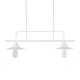 GLOBOSTAR® REGAL 01008 Vintage Φωτιστικό Οροφής με Ντουί 2 x E27 AC 220-240V IP20 - Λευκό - Μ80 x Π26 x Υ82cm