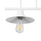 GLOBOSTAR® REGAL 01008 Vintage Φωτιστικό Οροφής με Ντουί 2 x E27 AC 220-240V IP20 - Λευκό - Μ80 x Π26 x Υ82cm