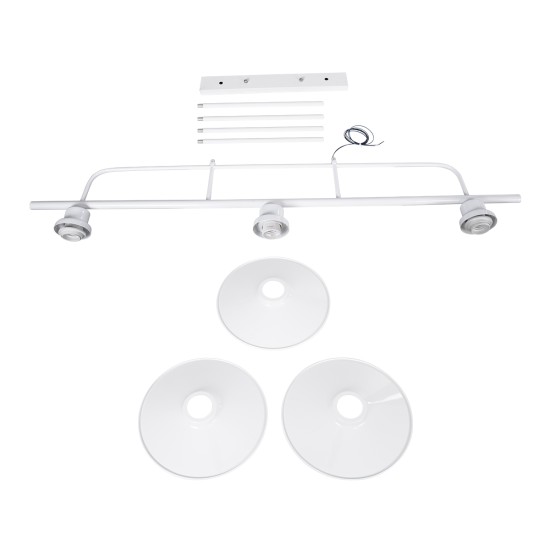 GLOBOSTAR® REGAL 01010 Vintage Φωτιστικό Οροφής με Ντουί 3 x E27 AC 220-240V IP20 - Λευκό - Μ110 x Π26 x Υ75cm GLOBOSTAR® REGAL 01010 Vintage Φωτιστικό Οροφής με Ντουί 3 x E27 AC 220-240V IP20 - Λευκό - Μ110 x Π26 x Υ75cm