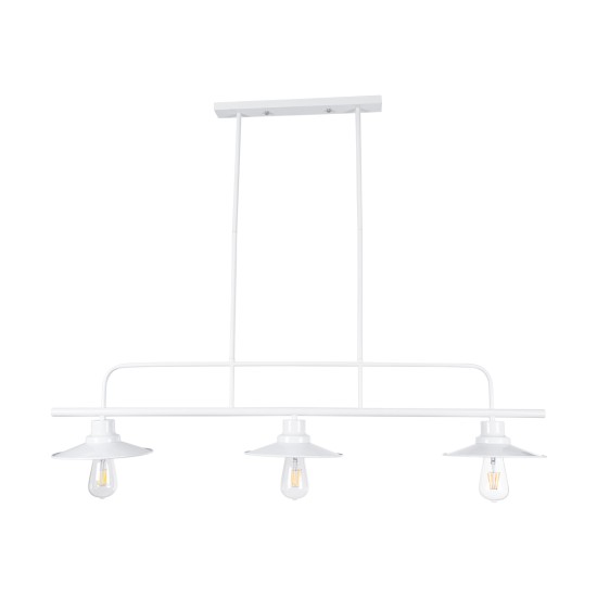 GLOBOSTAR® REGAL 01010 Vintage Φωτιστικό Οροφής με Ντουί 3 x E27 AC 220-240V IP20 - Λευκό - Μ110 x Π26 x Υ75cm GLOBOSTAR® REGAL 01010 Vintage Φωτιστικό Οροφής με Ντουί 3 x E27 AC 220-240V IP20 - Λευκό - Μ110 x Π26 x Υ75cm