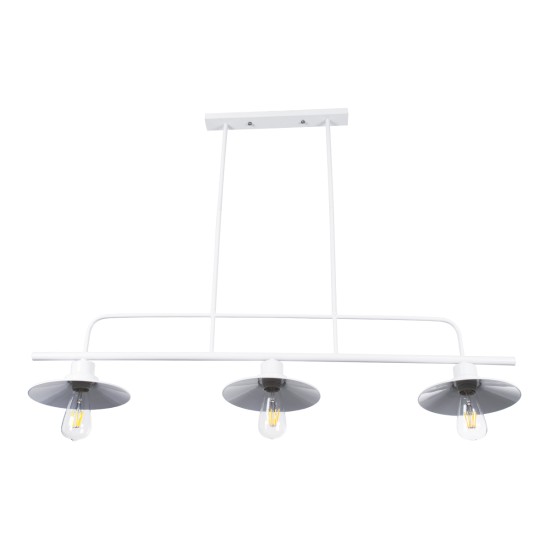 GLOBOSTAR® REGAL 01010 Vintage Φωτιστικό Οροφής με Ντουί 3 x E27 AC 220-240V IP20 - Λευκό - Μ110 x Π26 x Υ75cm GLOBOSTAR® REGAL 01010 Vintage Φωτιστικό Οροφής με Ντουί 3 x E27 AC 220-240V IP20 - Λευκό - Μ110 x Π26 x Υ75cm