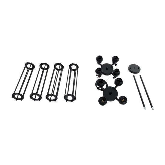 GLOBOSTAR® TUBING 01013 Vintage Κρεμαστό Φωτιστικό Οροφής με Ντουί 4 x E27 AC 220-240V IP20 - Μαύρο - Μ27 x Π27 x Y47cm GLOBOSTAR® TUBING 01013 Vintage Κρεμαστό Φωτιστικό Οροφής με Ντουί 4 x E27 AC 220-240V IP20 - Μαύρο - Μ27 x Π27 x Y47cm