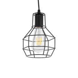 GLOBOSTAR® CAGE 01017 Vintage Κρεμαστό Φωτιστικό Οροφής με Ντουί 1 x E27 AC 220-240V IP20 - Μαύρο - Μ15 x Π15 x Υ20cm GLOBOSTAR® CAGE 01017 Vintage Κρεμαστό Φωτιστικό Οροφής με Ντουί 1 x E27 AC 220-240V IP20 - Μαύρο - Μ15 x Π15 x Υ20cm