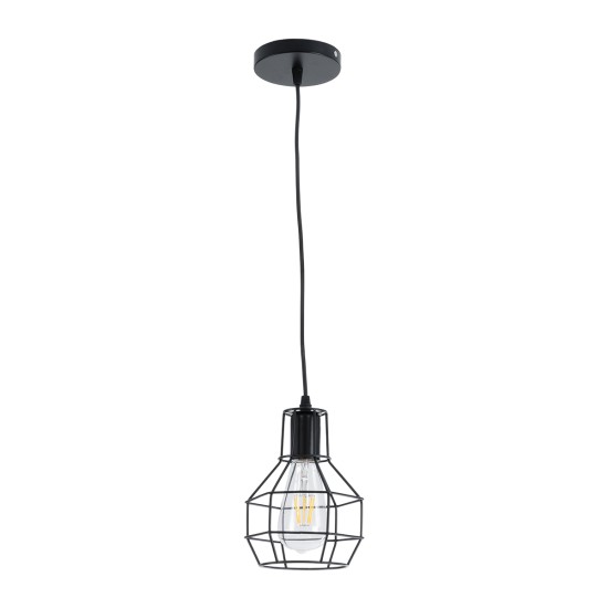 GLOBOSTAR® CAGE 01017 Vintage Κρεμαστό Φωτιστικό Οροφής με Ντουί 1 x E27 AC 220-240V IP20 - Μαύρο - Μ15 x Π15 x Υ20cm GLOBOSTAR® CAGE 01017 Vintage Κρεμαστό Φωτιστικό Οροφής με Ντουί 1 x E27 AC 220-240V IP20 - Μαύρο - Μ15 x Π15 x Υ20cm