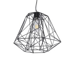 GLOBOSTAR® GRID 01022 Vintage Κρεμαστό Φωτιστικό Οροφής με Ντουί 1 x E27 AC 220-240V IP20 - Μαύρο - Μ40 x Π40 x Υ33cm GLOBOSTAR® GRID 01022 Vintage Κρεμαστό Φωτιστικό Οροφής με Ντουί 1 x E27 AC 220-240V IP20 - Μαύρο - Μ40 x Π40 x Υ33cm