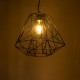 GLOBOSTAR® GRID 01022 Vintage Κρεμαστό Φωτιστικό Οροφής με Ντουί 1 x E27 AC 220-240V IP20 - Μαύρο - Μ40 x Π40 x Υ33cm GLOBOSTAR® GRID 01022 Vintage Κρεμαστό Φωτιστικό Οροφής με Ντουί 1 x E27 AC 220-240V IP20 - Μαύρο - Μ40 x Π40 x Υ33cm
