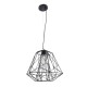 GLOBOSTAR® GRID 01022 Vintage Κρεμαστό Φωτιστικό Οροφής με Ντουί 1 x E27 AC 220-240V IP20 - Μαύρο - Μ40 x Π40 x Υ33cm GLOBOSTAR® GRID 01022 Vintage Κρεμαστό Φωτιστικό Οροφής με Ντουί 1 x E27 AC 220-240V IP20 - Μαύρο - Μ40 x Π40 x Υ33cm
